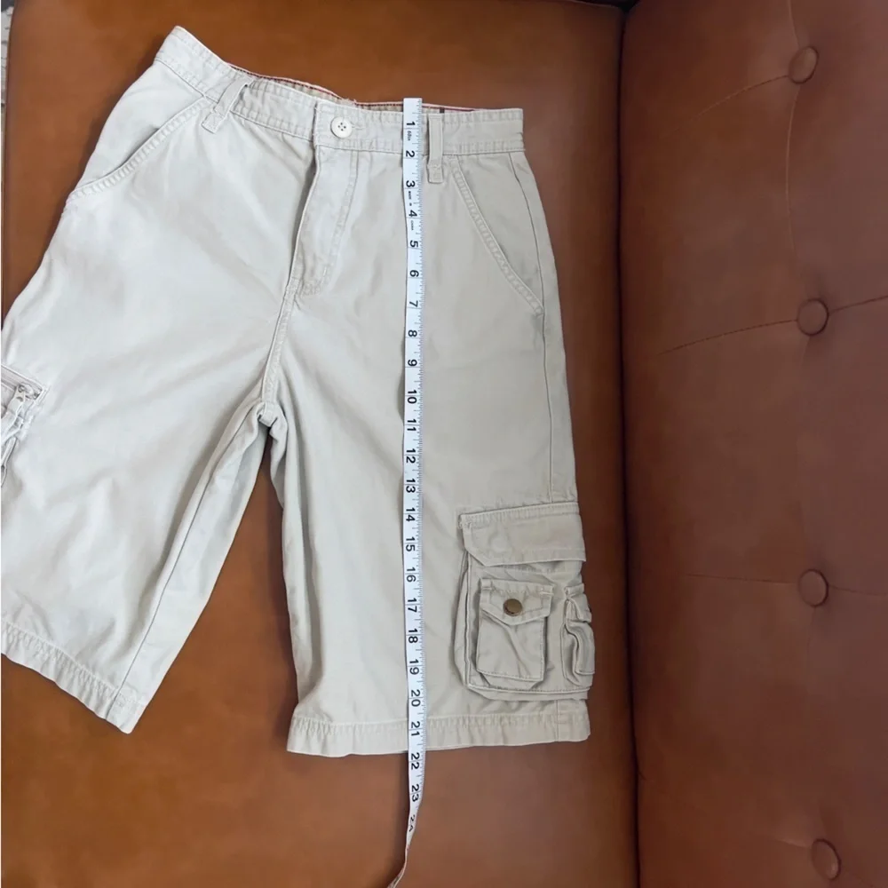 Mossimo Big Kids Boys Size 14 Light Tan Khaki Cargo Utility Shorts NWOT